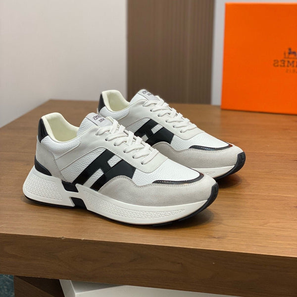 HM HOGAN SNEAKER WHITE CALFSKIN AND SUEDE