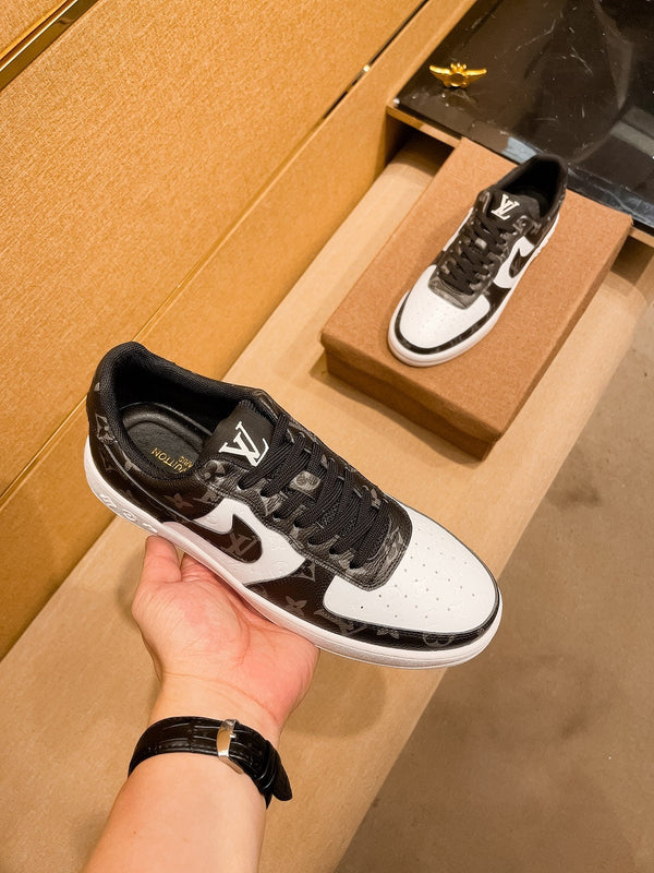 LV AIR FORCE 1 SNEAKER BLACK MIX WHITE MONOGRAM