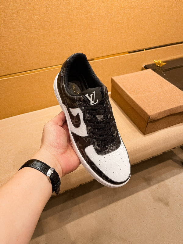 LV AIR FORCE 1 SNEAKER BLACK MIX WHITE MONOGRAM