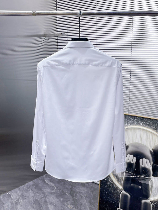 LV BASIC LONG-SLEEVED SHIRT WHITE COTTON 238818