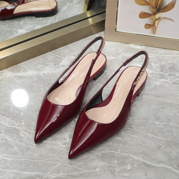 GG Signoria Slingback Flat red wine