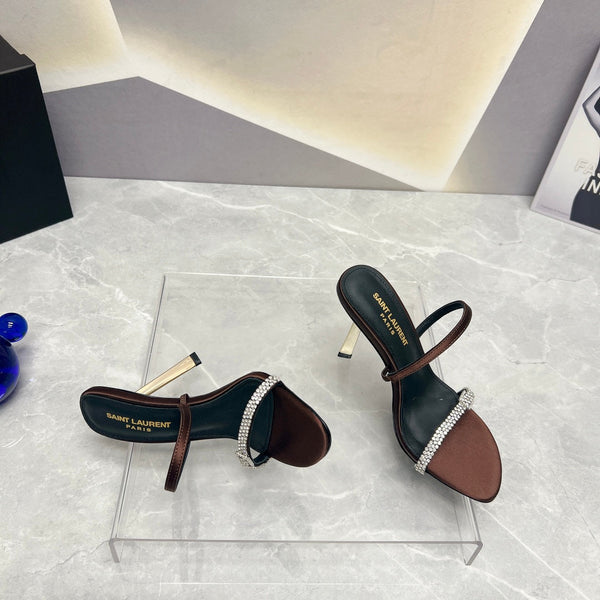 SL CRYSTAL THIN BELT TACCHI ALTI RASO MARRONE