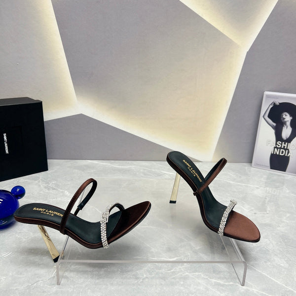 SL CRYSTAL THIN BELT TACCHI ALTI RASO MARRONE