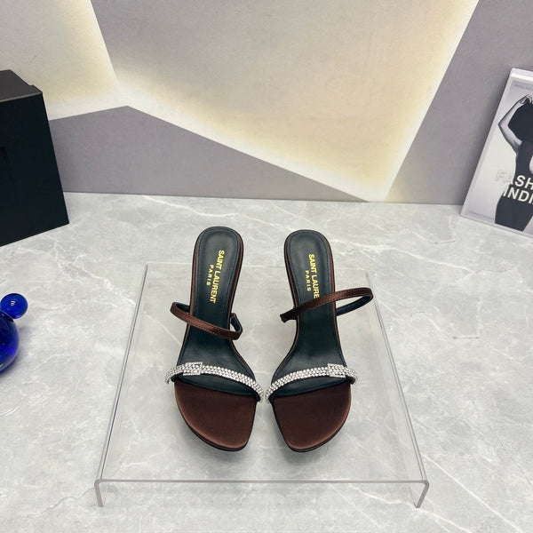 SL CRYSTAL THIN BELT TACCHI ALTI RASO MARRONE