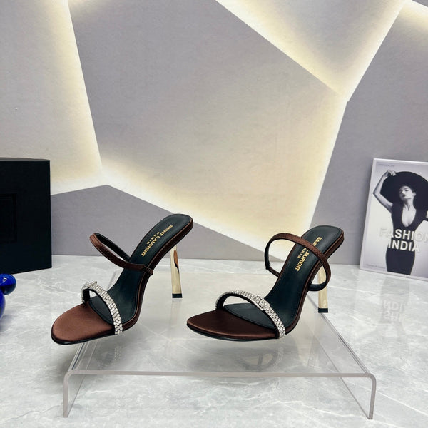 SL CRYSTAL THIN BELT TACCHI ALTI RASO MARRONE