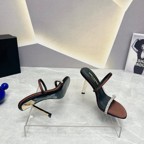 SL CRYSTAL THIN BELT TACCHI ALTI RASO MARRONE