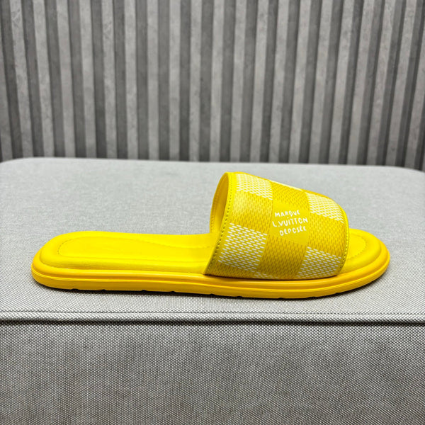 LV VENICE MULE SLIPPERS LEMON YELLOW DAMIER
