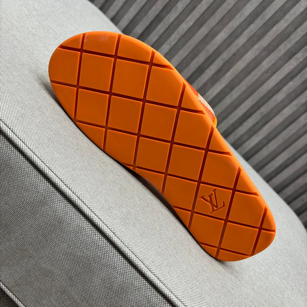 LV VENICE MULE SLIPPERS TIGER ORANGE DAMIER
