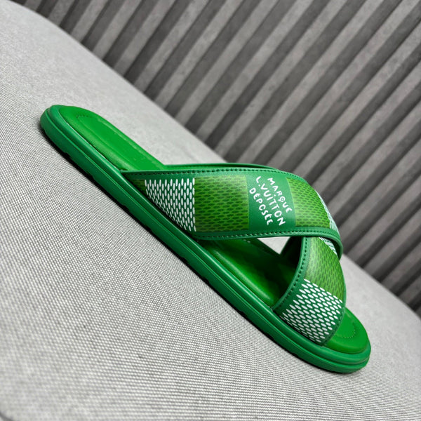 LV VENICE MULE SANDALS KELLY GREEN