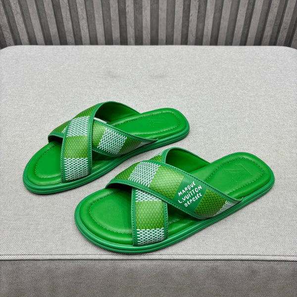 LV VENICE MULE SANDALS KELLY GREEN