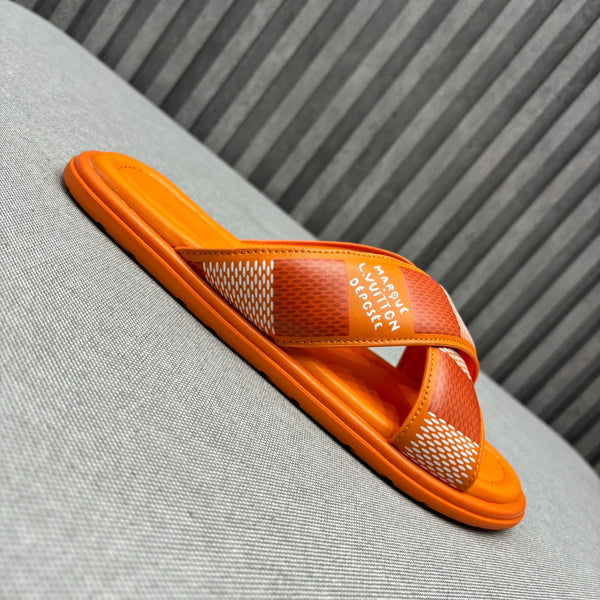 LV VENICE MULE SANDALS TIGER ORANGE