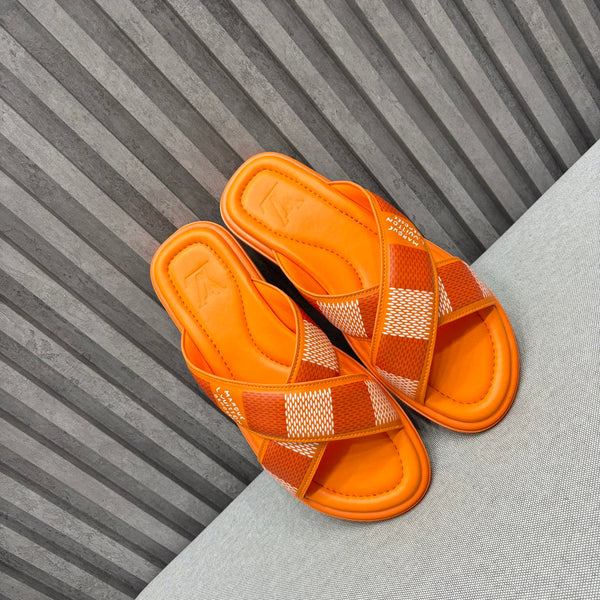 LV VENICE MULE SANDALS TIGER ORANGE