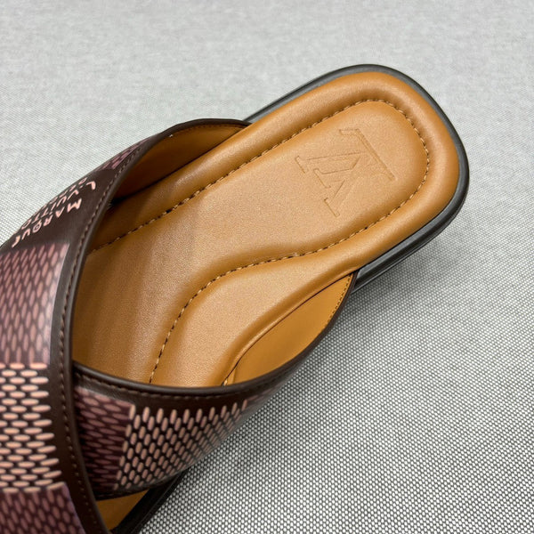 LV VENICE MULE SANDALS CARAMEL BROWN