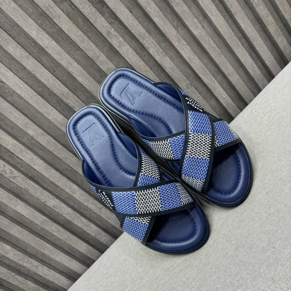 LV VENICE MULE SANDALS NAVY BLUE