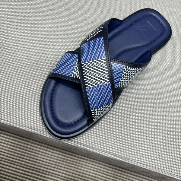 LV VENICE MULE SANDALS NAVY BLUE