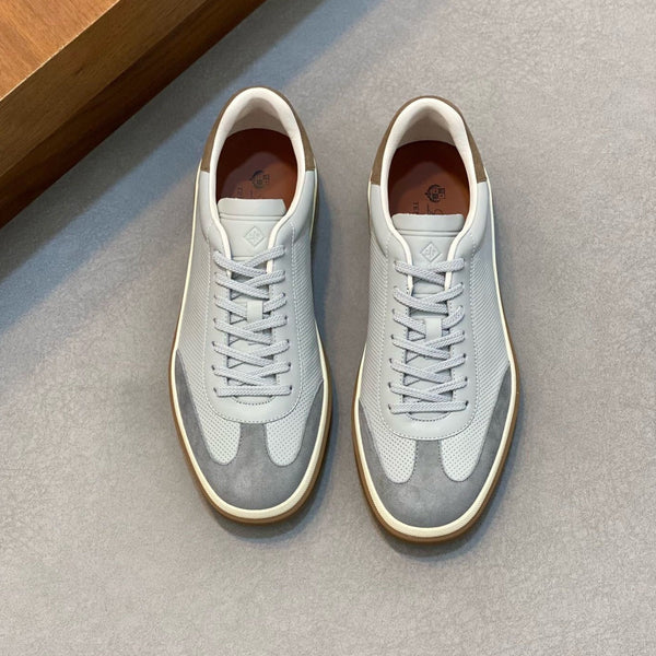 LP 360 TENNIS WALK SNEAKERS LIGHT GRAY MESH CALFSKIN