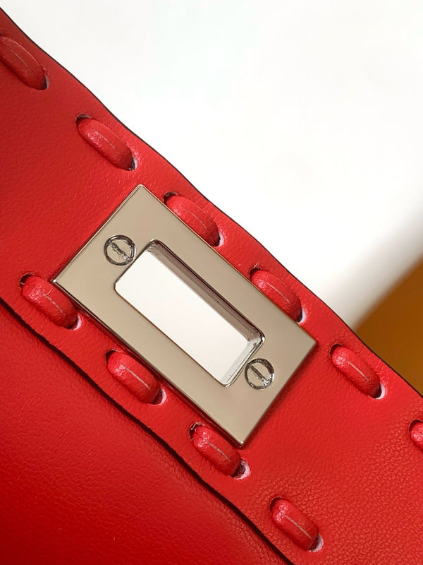 Borsa Peekaboo ISeeU Petite 20 Pelle Rossa Shw