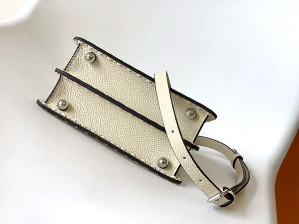 Borsa Peekaboo ISeeU Petite 20 Pelle Avorio Shw