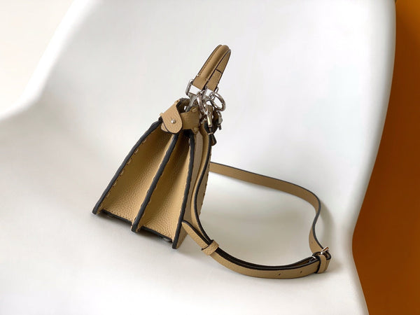 Borsa Peekaboo ISeeU Petite 20 Pelle marrone chiaro Shw