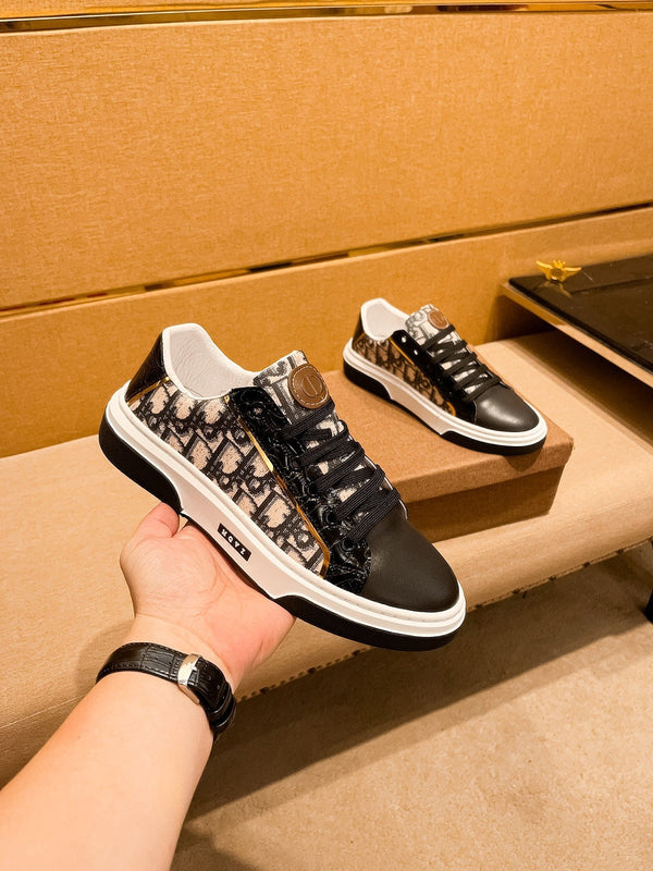 CD LOW TOP SNEAKER CHOCOLATE CALFSKIN