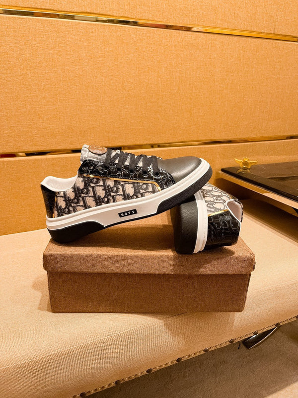 CD LOW TOP SNEAKER CHOCOLATE CALFSKIN