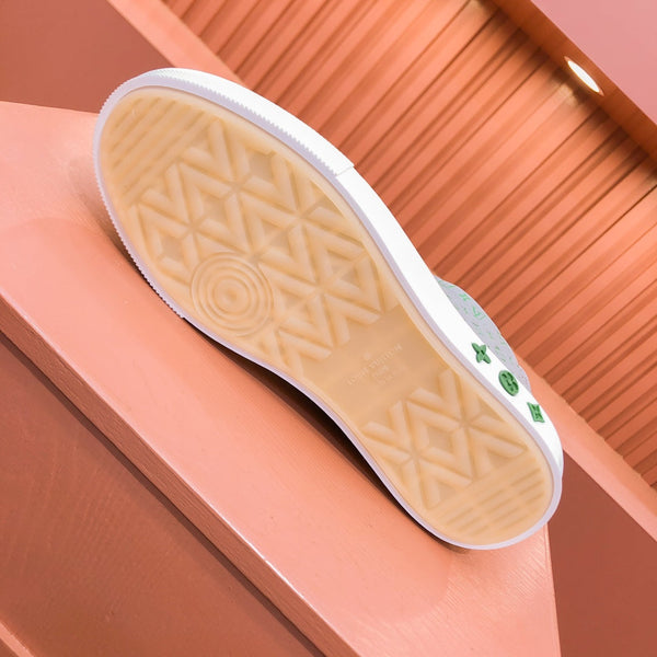 SNEAKER LV TRAINER IN PELLE DI VITELLO CON MONOGRAMMA BEIGE TAN