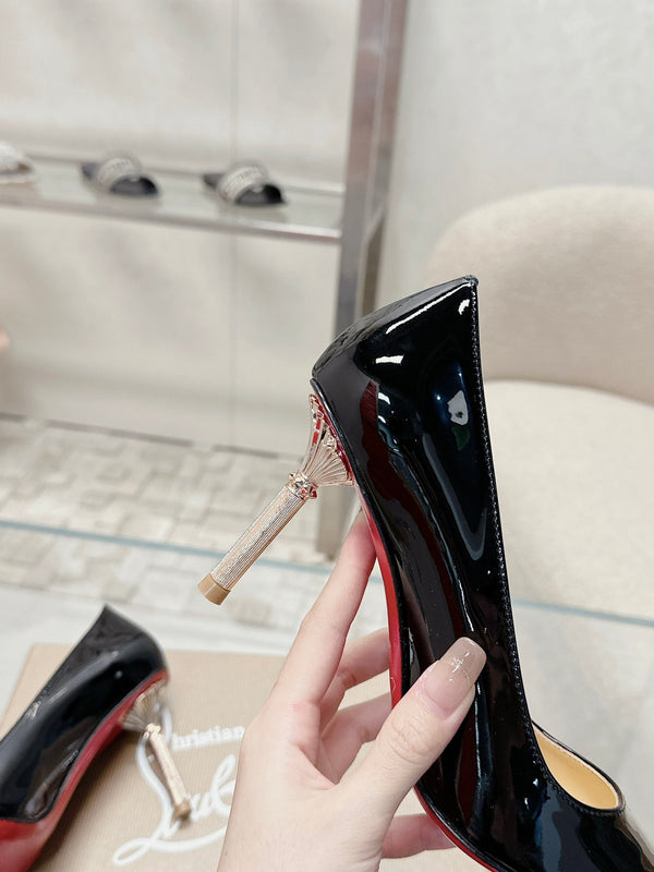 CL 25s Scepter Pumps 85mm Black Patent Leather 446634