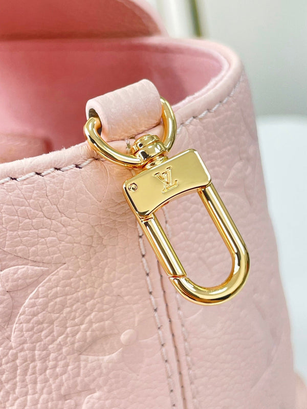 ZAINO DI RISERVA 22 IN PELLE CON STAMPA MONOGRAMMA ROSA CHIARO