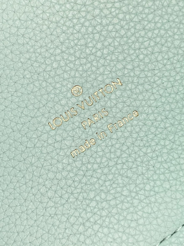 HINA 23 IN SKY BLUE MONOGRAM PERFORATED CALFSKIN