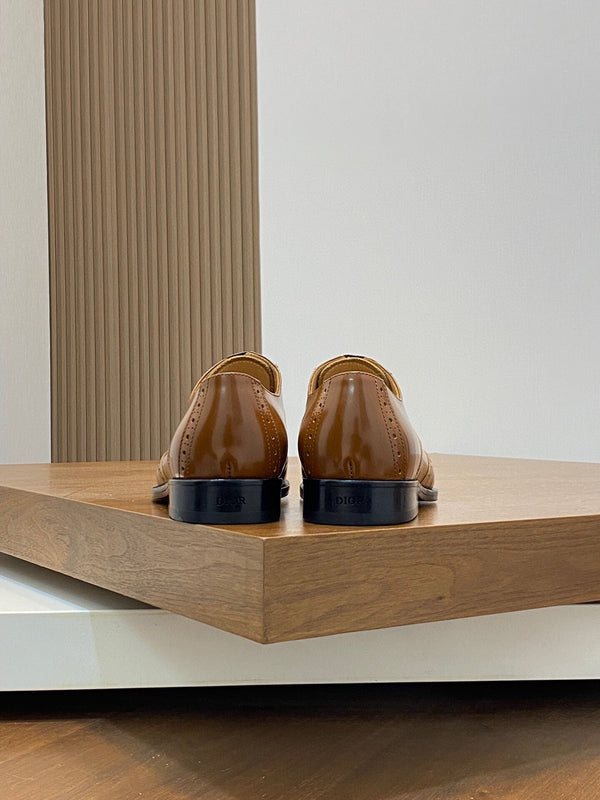 CD POINED TOE LONDON OXFORD TAWNY POLISHED CALFSKIN