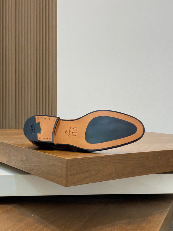 CD POINED TOE LONDON OXFORD TAWNY POLISHED CALFSKIN