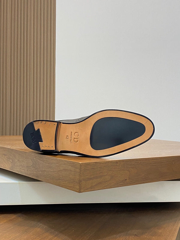 CD POINED TOE LONDON OXFORD BLACK CALFSKIN