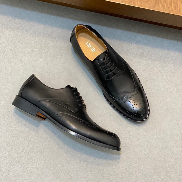 CD POINED TOE LONDON OXFORD BLACK CALFSKIN