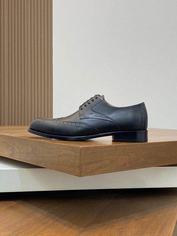 CD POINED TOE LONDON OXFORD BLACK CALFSKIN