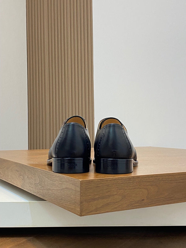 CD POINED TOE LONDON OXFORD BLACK CALFSKIN