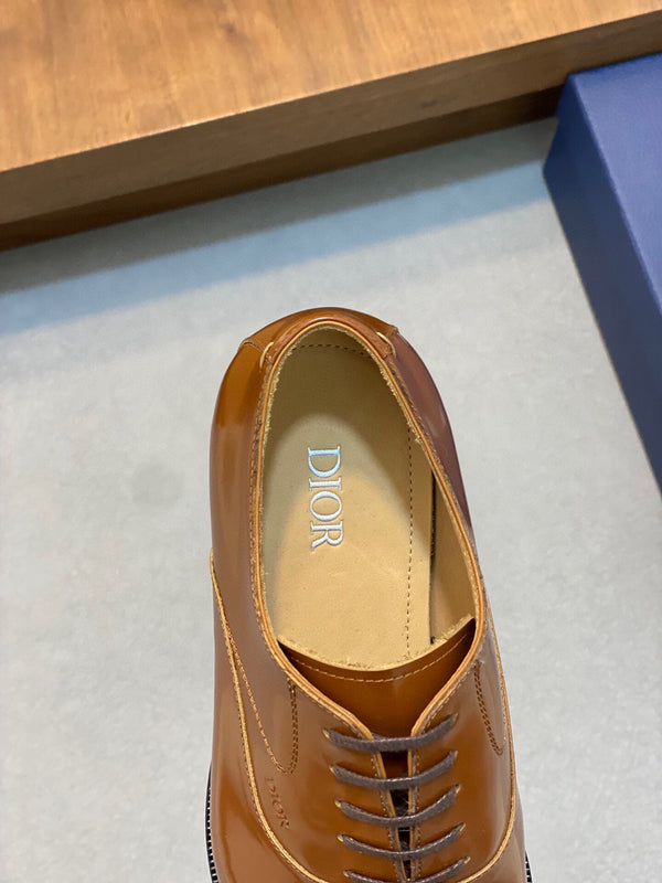 CD TIMELESS SIMPLE OXFORD TAWNY POLISHED CALFSKIN