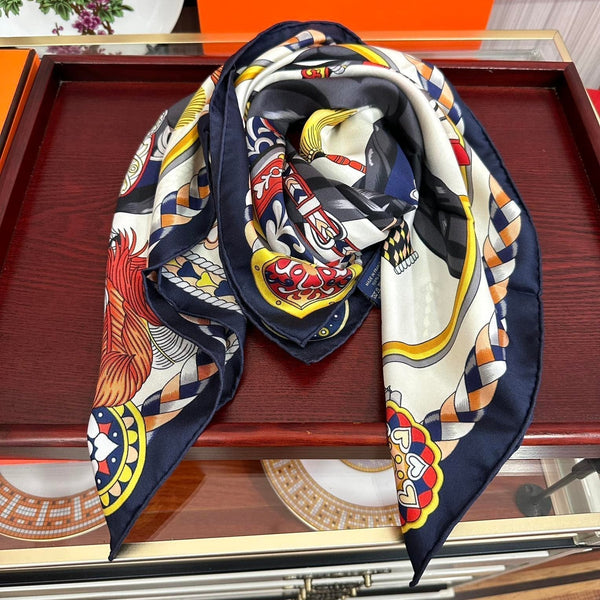 Carré Harnais De Cœur Scarf 90 CM In Colorful Silk  236222