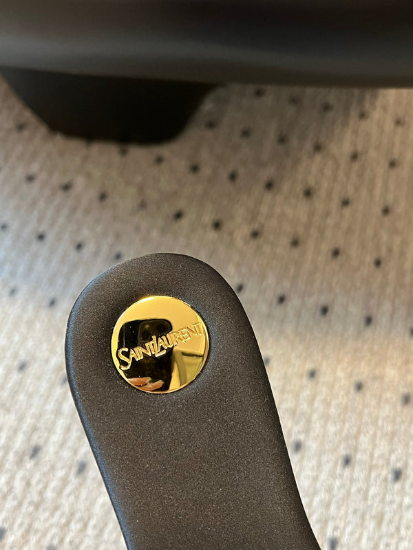 SL CARLYLE SLIPPERS BLACK SATIN