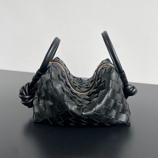 BV Loop Top Handle 19cm Black Lambskin