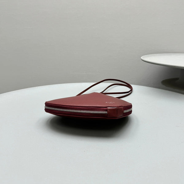 le coeur 21cm burgunfy calfskin shouder bag