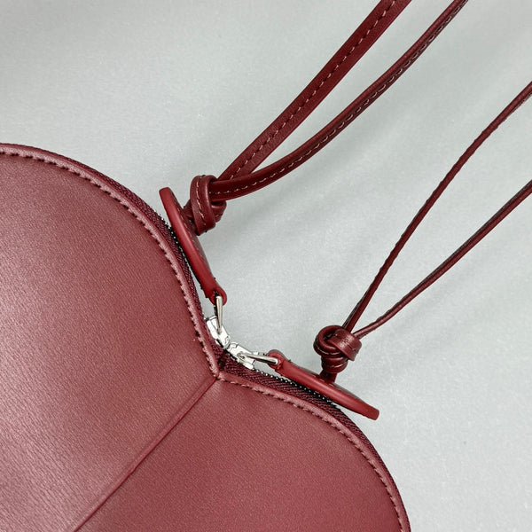 le coeur 21cm burgunfy calfskin shouder bag