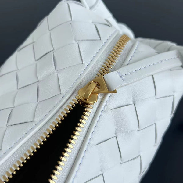 BV Loop Top Handle 19cm White Lambskin