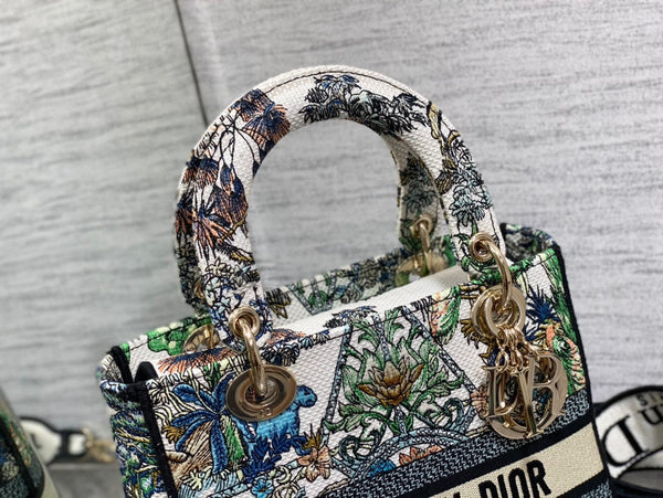 CD Travel Star Green 24 Lady Dior Bag Canvas 336666