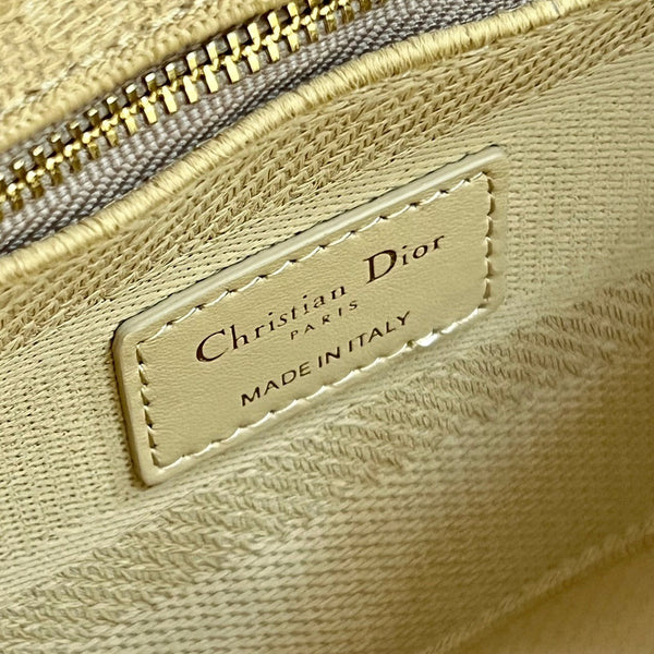 CD Mesh Apricot 24 Lady Dior Bag Canvas 336673