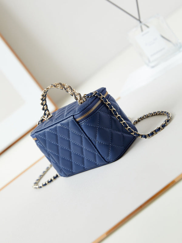 24a vanity 17 dark blue lambskin gold hardware