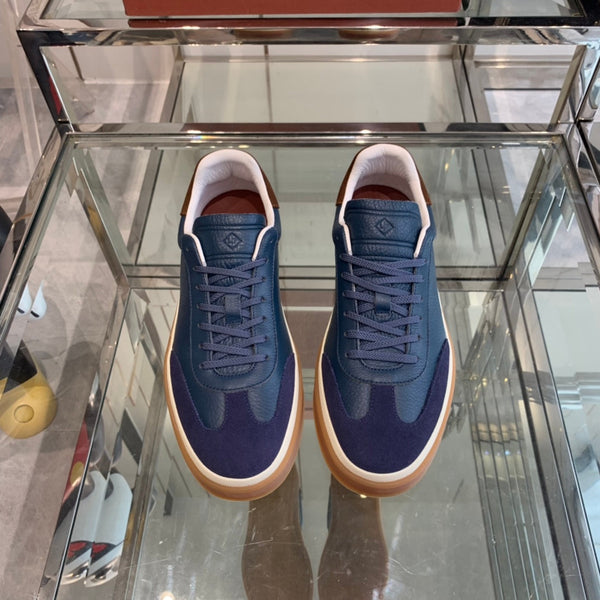 LP TENNIS WALK SNEAKERS IN PELLE DI VITELLO BLU MARINO