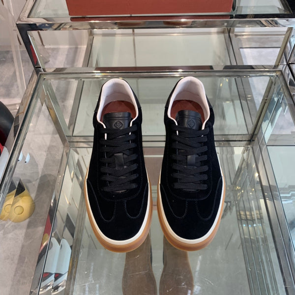 LP TENNIS WALK SNEAKERS IN CAMOSCIO NERO