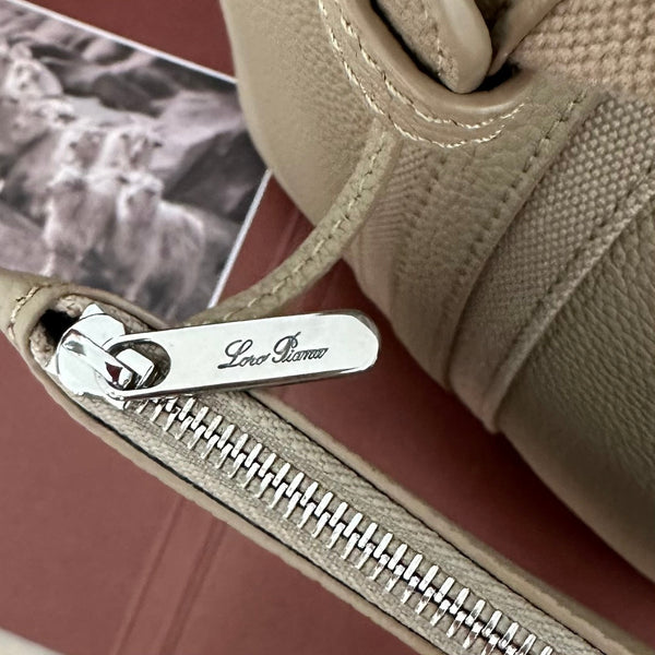 SMALL 21 BALE BAG IN KHAKI BROWN GRAINED CALFSKIN