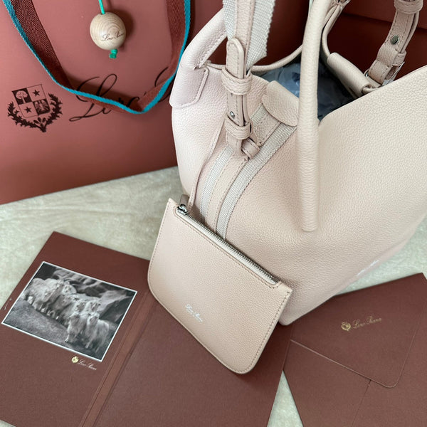 SMALL 21 BALE BAG IN LIGHT PINK GRAINED CALFSKIN