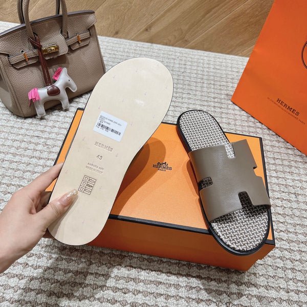 HM Izmir Sandals Etoupe Calfskin 294949